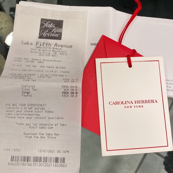 Carolina Herrera strapless draped bow silk gown - Picture 5 of 6